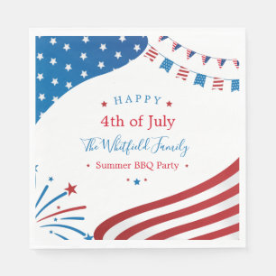 Serviette En Papier Papier personnalisé pour BBQ d'été de la fête du 1