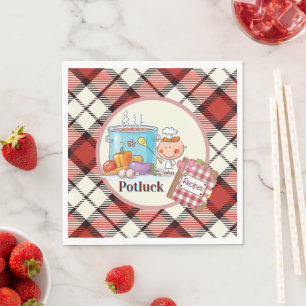 Serviette En Papier Papier Potluck