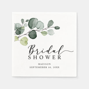 Serviette En Papier Papier pour Baby Shower de mariage au eucalyptus a