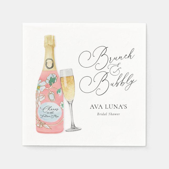 Serviette En Papier Papier pour Baby Shower de Mariage Brunch et Champ (Devant)