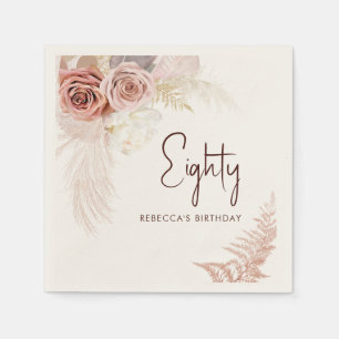 Serviette En Papier Papier pour fête d'anniversaire 80 ans à motif de
