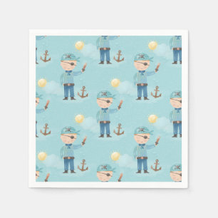 Serviette En Papier Papier pour garçon Pirate mignon