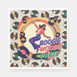 Serviette En Papier Papier pour soirée rétro boogie woogie