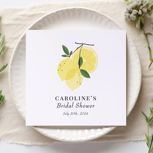 Serviette En Papier Papier principal citron jaune Napkin (Créateur téléchargé)