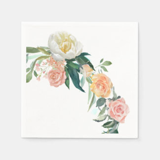 Serviette En Papier Papier rose à fleurs serviettes