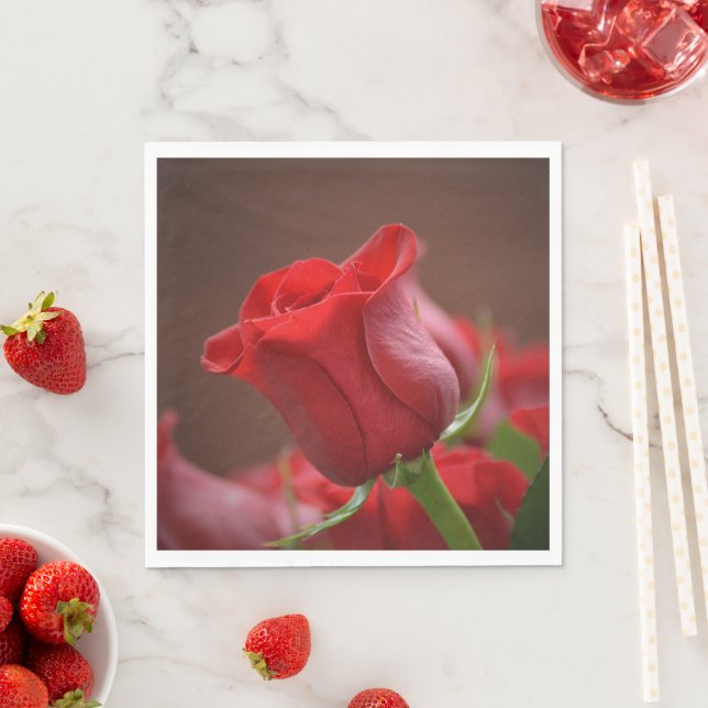 Serviette En Papier Papier rose Napkin (En situation)