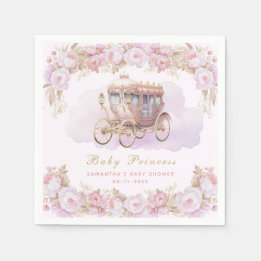 Serviette En Papier Papier rose Princess Baby