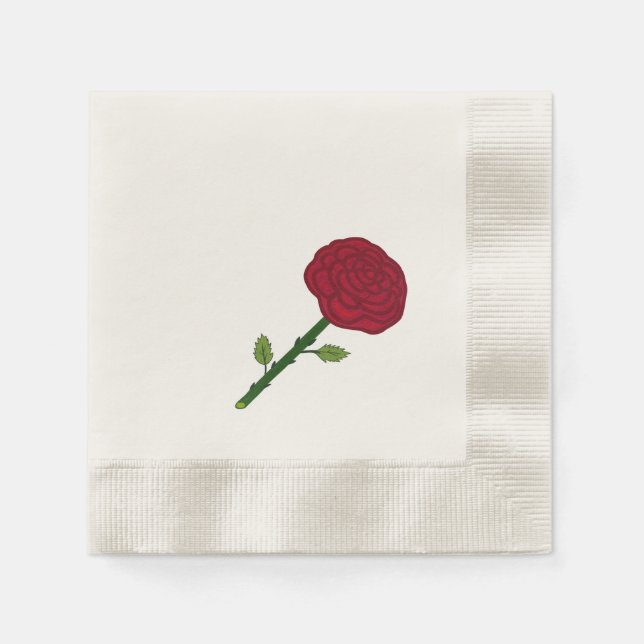 Serviette En Papier Papier rose rouge (Devant)