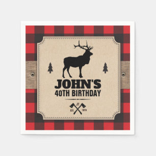 Serviette En Papier Papier rustique Kraft Look Buffalo plaqué avec le