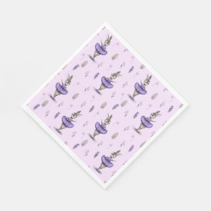 Serviette En Papier Papier serviette avec mignon lapin de ballerine.