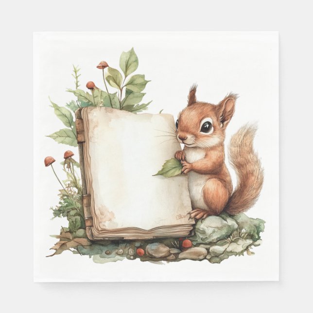 Serviette En Papier Papier serviette Rustique Baby shower d'automne se (Devant)