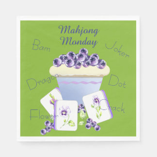 Serviette En Papier Papier serviette Tuile de Mahjong et Cupcake à la 
