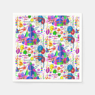 Serviette En Papier Papier serviettes Avril, 1er Anniversaire