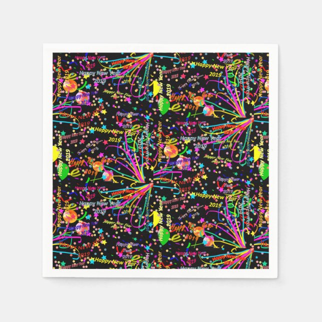 Serviette En Papier Papier serviettes, Bonne année 2019 (Devant)