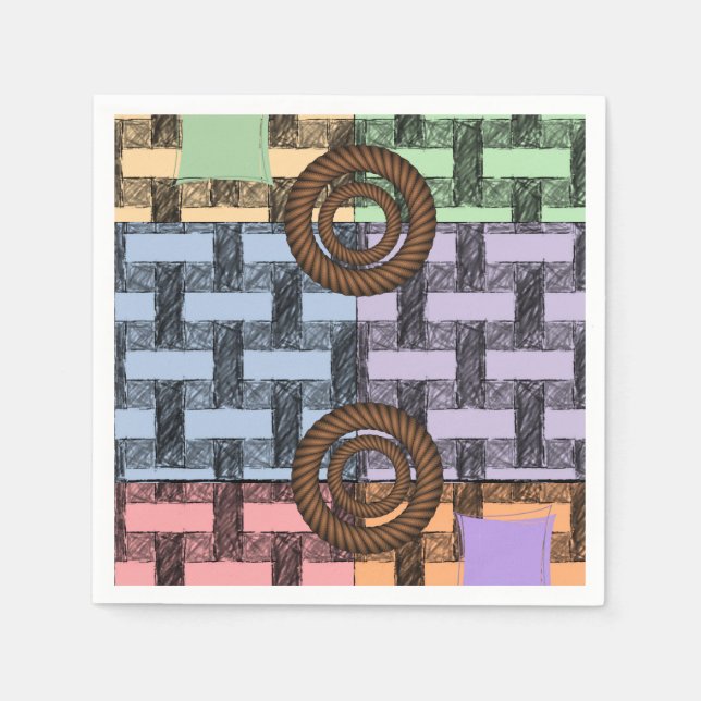 Serviette En Papier Papier serviettes circulaire (Devant)