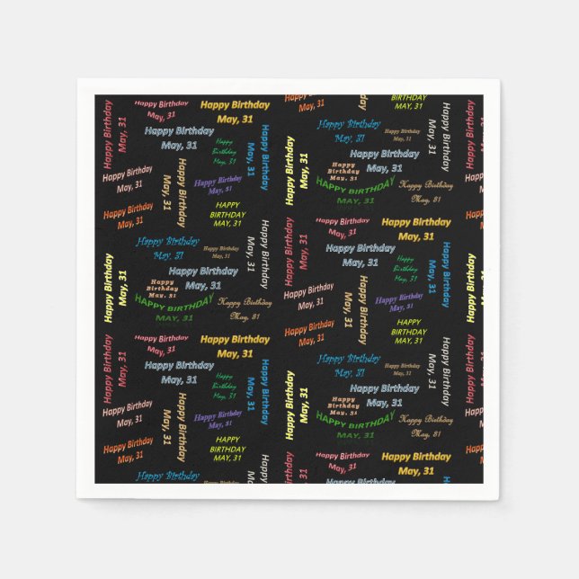 Serviette En Papier Papier serviettes mai, 31 Anniversaire (Devant)