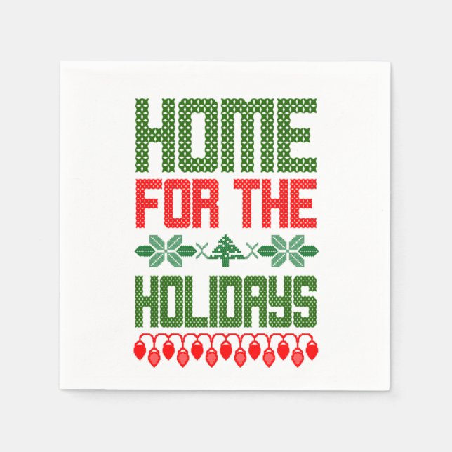 Serviette En Papier Papier Serviettes Maison De Noël Pour Les Vacances (Devant)