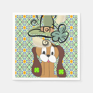 Serviette En Papier Papier serviettes Saint Patrick's Day Chien