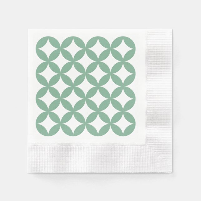 Serviette En Papier Papier Shippo vert (Devant)