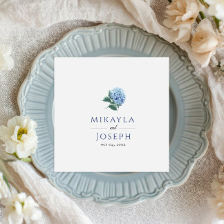 Serviette En Papier Papier SINI Blue Hydrangea Napkin