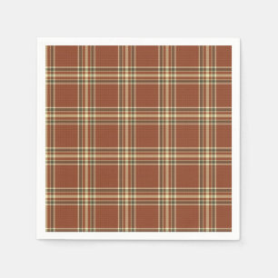Serviette En Papier Papier Tartan Brown