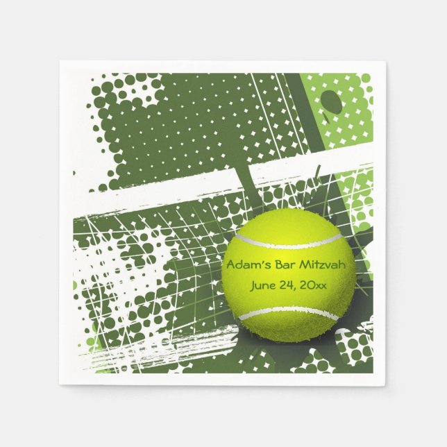 Serviette En Papier Papier Tennis Design Napkins (Devant)