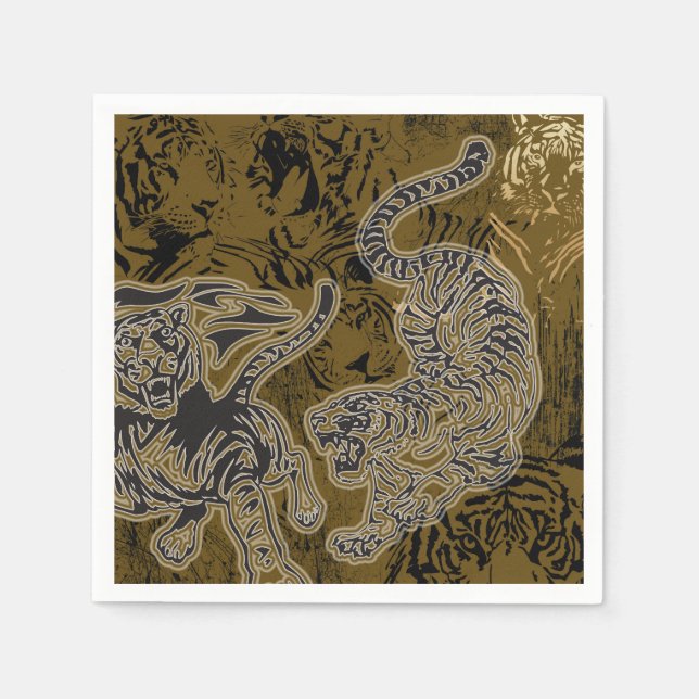Serviette En Papier Papier tigre Napkin (Devant)