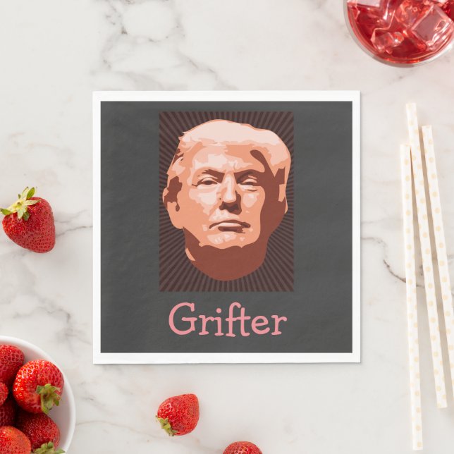 Serviette En Papier Papier Trump Grifter Napkin (En situation)