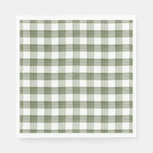 Serviette En Papier Papier vert (Devant)