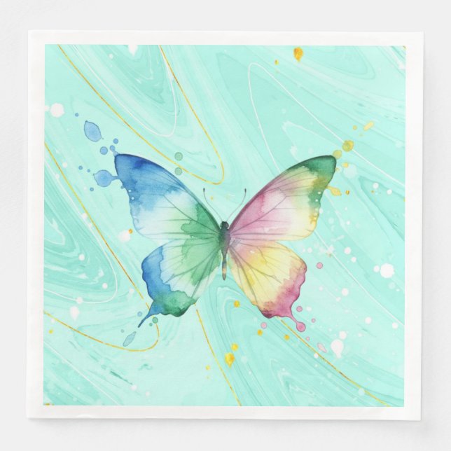 Serviette En Papier Papillon (Devant)