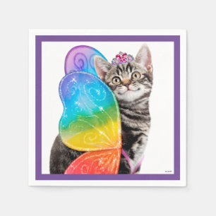 Serviette En Papier Papillon arc-en-ciel Princess Kitten
