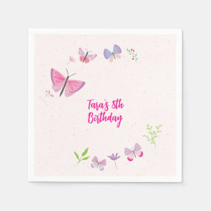 Serviette En Papier Papillon de printemps serviettes d'anniversaire