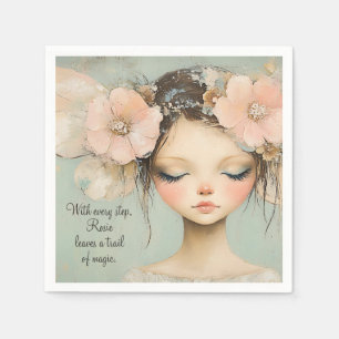 Serviette En Papier Papillon Fairy Whimsical Ailes sur mesure
