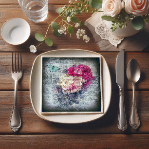 Serviette En Papier Papillon floral Ephemera