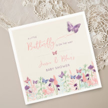 Papillon Garden Pastel Baby shower Fleur sauvage
