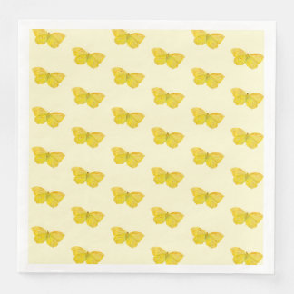 Serviette En Papier Papillon jaune Volant de pierre de taille commune