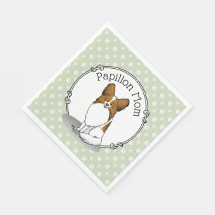 Serviette En Papier Papillon Maman Pap Maman (blanc & sable) Mignonne