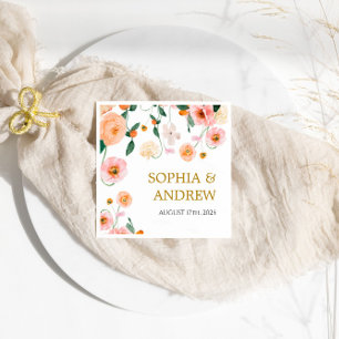 Serviette En Papier Papillons roses Fleurs Mariages serviettes
