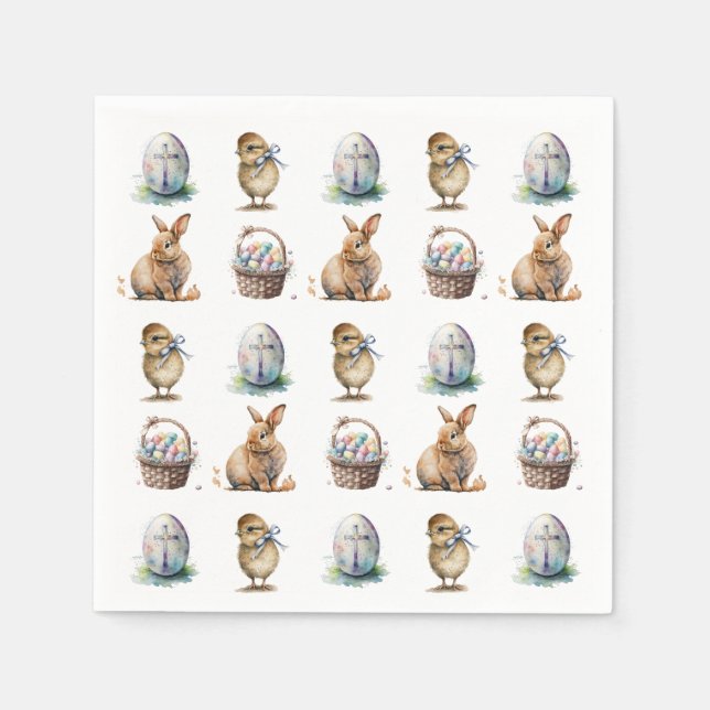 Serviette En Papier Pâques (Devant)