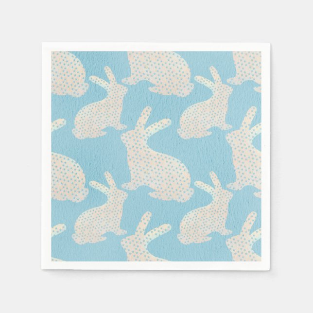 Serviette En Papier Pâques joyeuses - Le motif de Bunny (Devant)