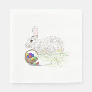 Serviette En Papier Pâques lapin serviettes de déjeuner