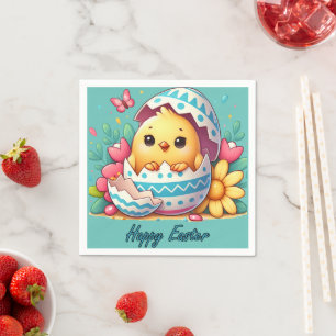 Serviette En Papier Pâques - l'aventure du petit poussin