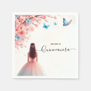 Serviette En Papier Par Wood Tree Rose Girl Cherry Blossom Quinceanera