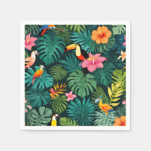Serviette En Papier Paradis tropical Motif de la jungle
