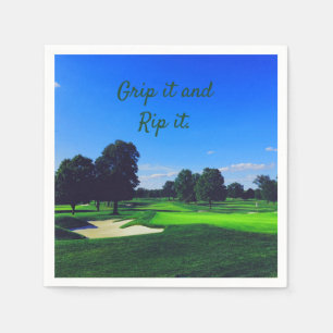 Serviette En Papier Parcours de golf Grip it and Rip it