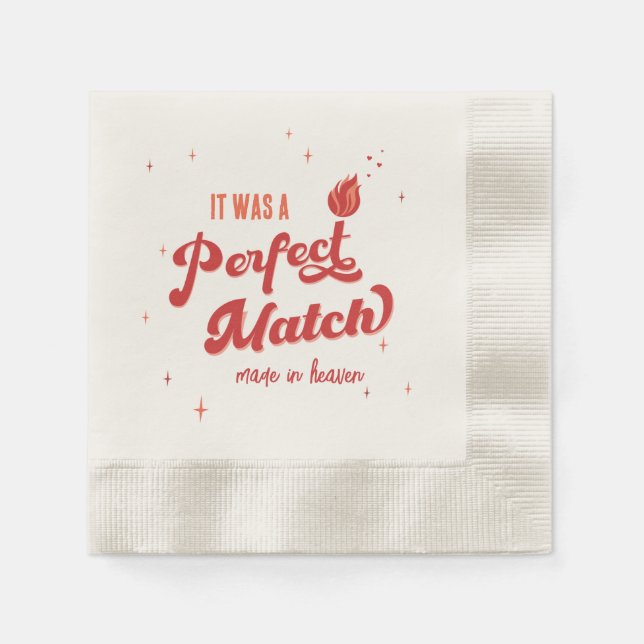 Serviette En Papier Parfait Match Bachelorette Party (Devant)
