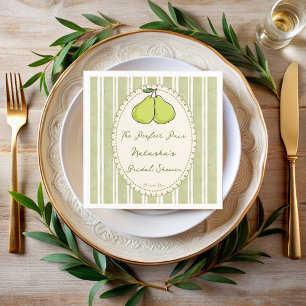 Serviette En Papier Parfait paire de serviettes rayées vert sauge pour