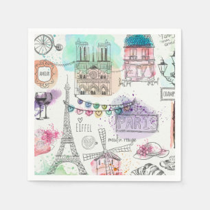 Serviette En Papier Paris