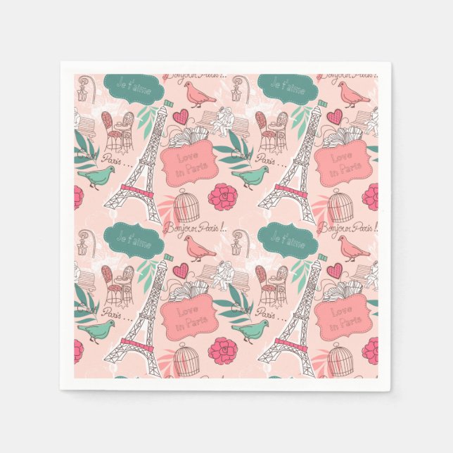 Serviette En Papier Paris (Devant)
