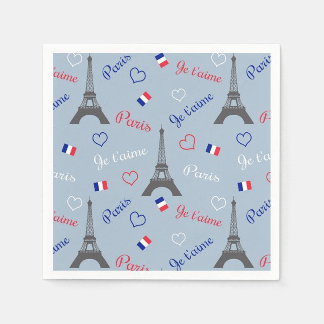 Serviette En Papier Paris (Devant)